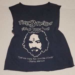 Black Graphic Crop Top